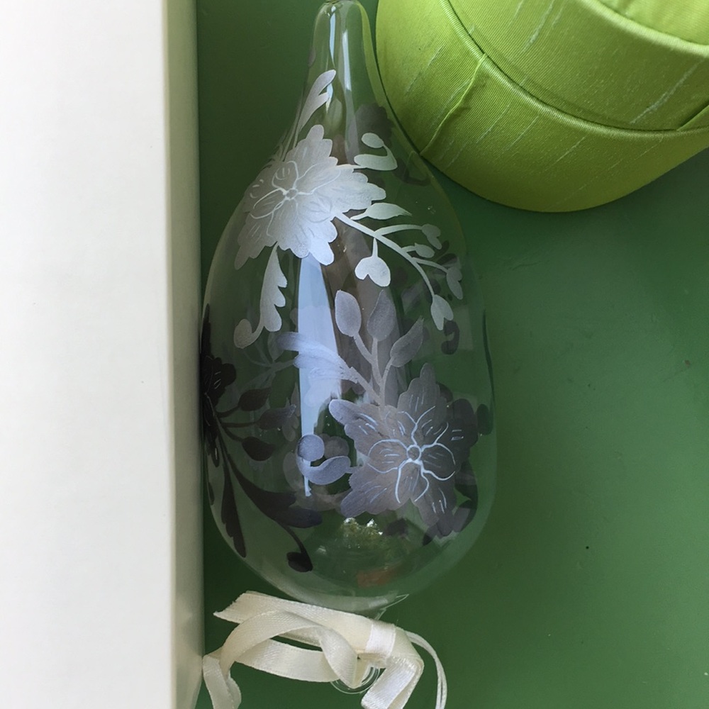 Ann Taylor LOFT Hand Painted Glass Ornament